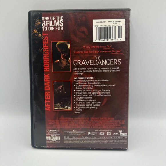 The Gravedancers DVD 2006 After Dark Horrorfest R Lionsgate Widescreen - Picture 2 of 3